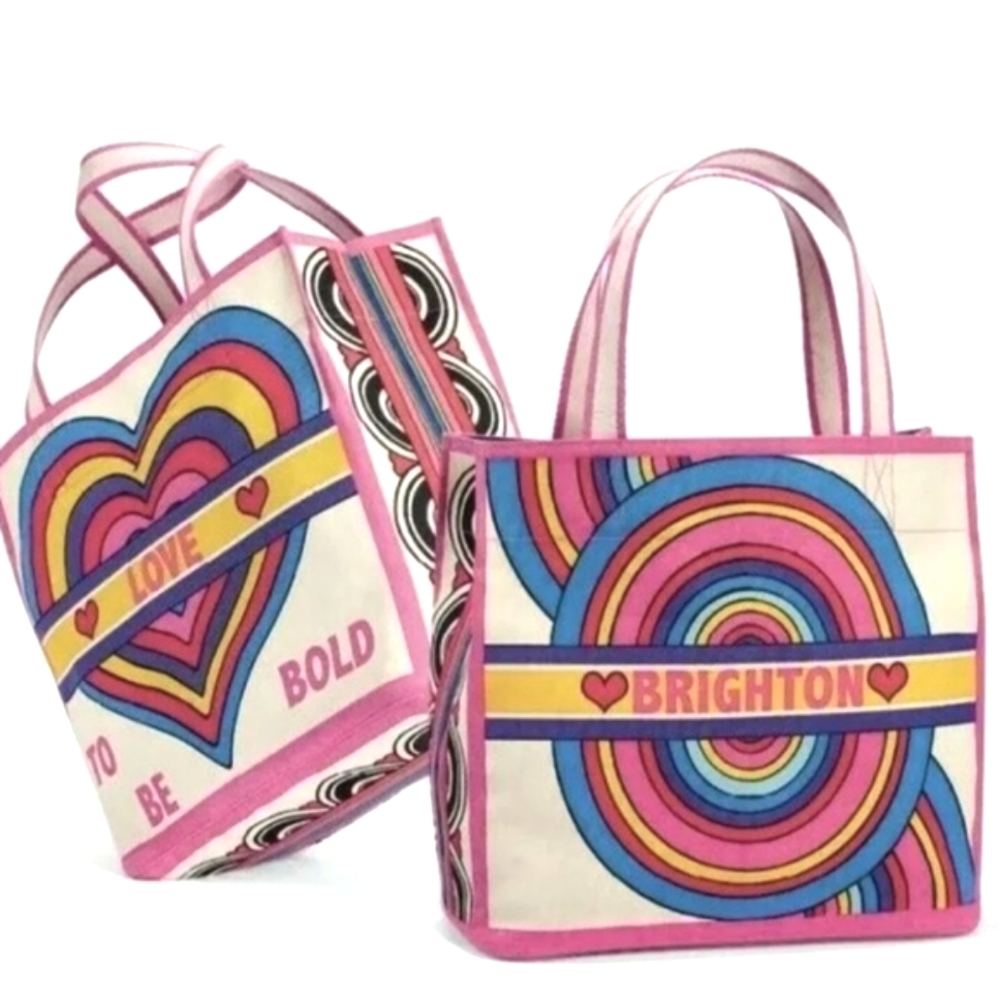 New, Brighton Rainbow Bright Tote bag with artist hand-sketched artwork
